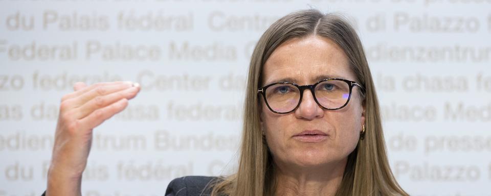 Virginie Masserey, cheffe de la section contrôle de l’infection et programme de vaccination à l'OFSP. [Keystone - Peter Klaunzer]