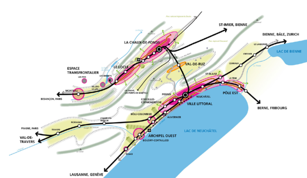 Réseau urbain neuchâtelois.