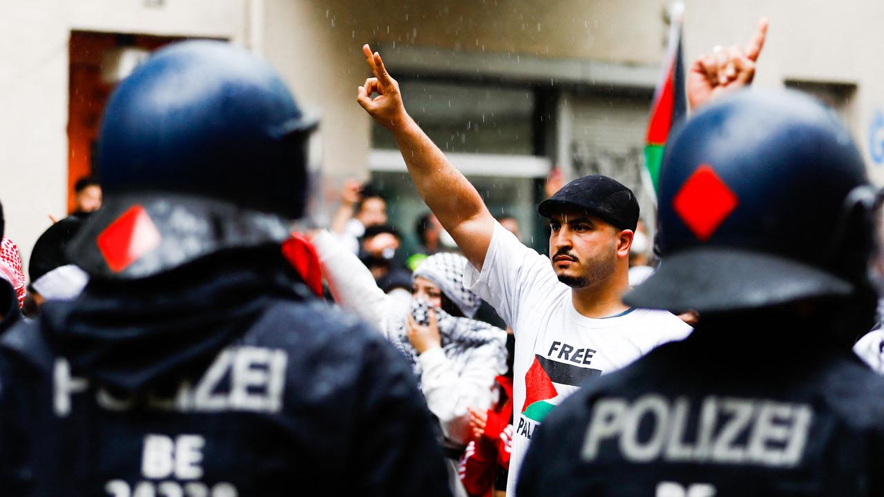 Manifestation pro-palestinienne à Berlin le 15 mai 2021. [Anadolu Agency via AFP - Abdulhamid Hosbas]