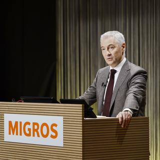 Le président de la direction générale de Migros Fabrice Zumbrunnen a annoncé sa démission. [Keystone - Michael Buholzer]