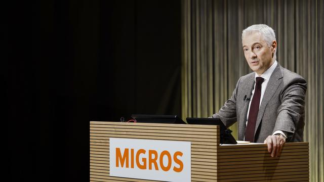 Le président de la direction générale de Migros Fabrice Zumbrunnen a annoncé sa démission. [Keystone - Michael Buholzer]