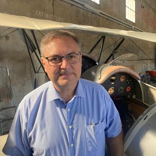 Edouard Schubert, président de l'Association pour le maintien du patrimoine aéronautique (AMPA).
RTS