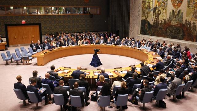 Le Conseil de sécurité de l'ONU réuni à New York le 22 septembre 2022. La guerre en Ukraine était alors à l'ordre du jour. [AFP - M. Santiago/Getty Images]