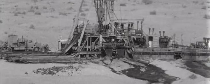 Recherche de pétrole au Sahara. [RTS]