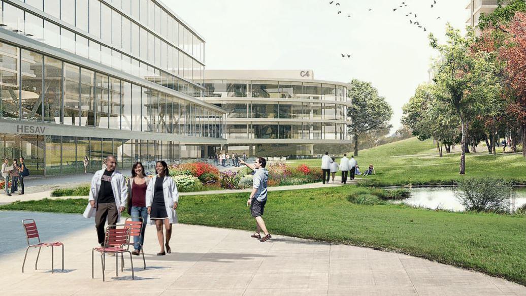 Illustration du futur Campus Santé de l'HESAV à Chavannes-près-Renens. [HESAV]
