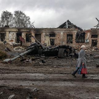 Les forces ukrainiennes ont repris le contrôle de la ville de Trostianets, dans le nord-est du pays. [KEYSTONE - ROMAN PILIPEY]