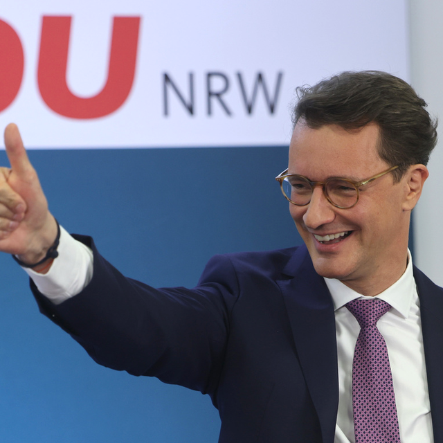 L'actuel ministre-président de Rhénanie du nord-Westphalie Hendrik Wüst (CDU). [DPA/Keystone - Oliver Berg]