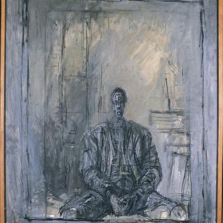 Alberto Giacometti, 1901-1966, suisse, Homme assis, huile sur toile, 1954 [AFP - Aglileo Collection/ Aglileo/ Aurimages]