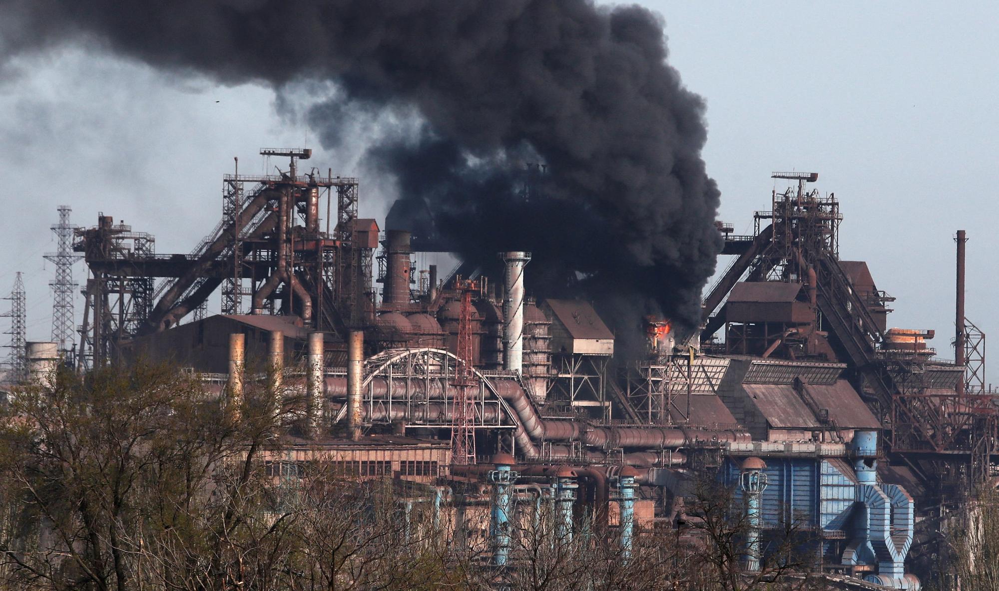 L'aciérie Azovstal à Marioupol est soumise à un siège des forces russes depuis des semaines. [Reuters - Alexander Ermochenko]