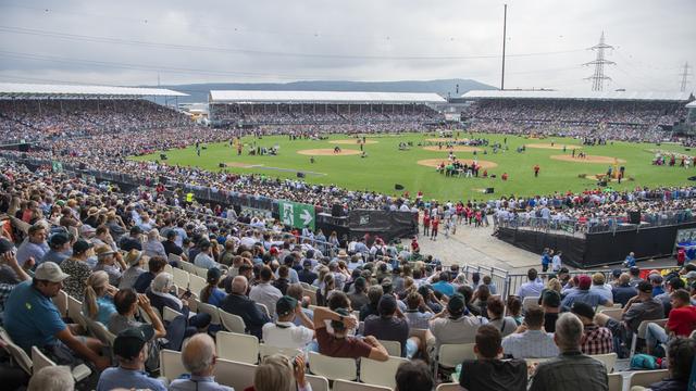 La Fête fédérale de lutte à Pratteln (BL), samedi 27.08.2022. [Keystone - Urs Flüeler]