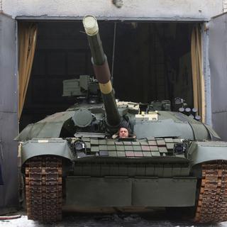 Un char ukrainien T-72. [Keystone - Valentyn Ogirenko]
