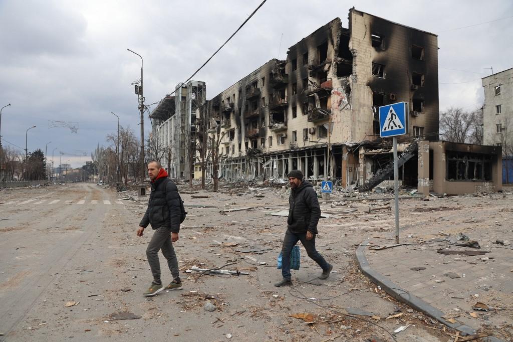 Marioupol a "dépassé le stade de la catastrophe humanitaire", selon son maire. [AFP - Leon Klein]