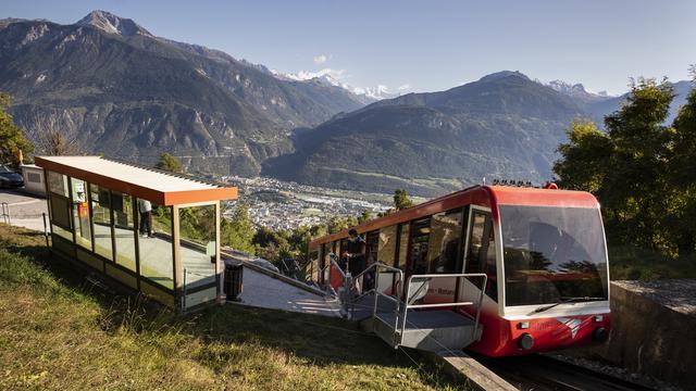 Le funiculaire Sierre-Crans-Montana assurera un horaire cadencé toutes les 20 minutes. [Keystone - Alessandro della Valle]