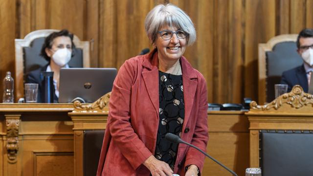 Elisabeth Baume-Schneider au Conseil des Etats à Berne en novembre 2021. [Keystone - Alessandro della Valle]