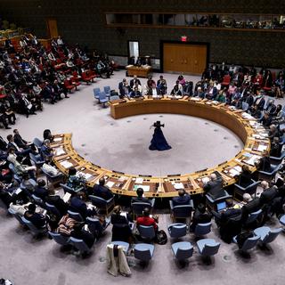 La salle du Conseil de sécurité des Nations unies à New York. [John Minchillo]