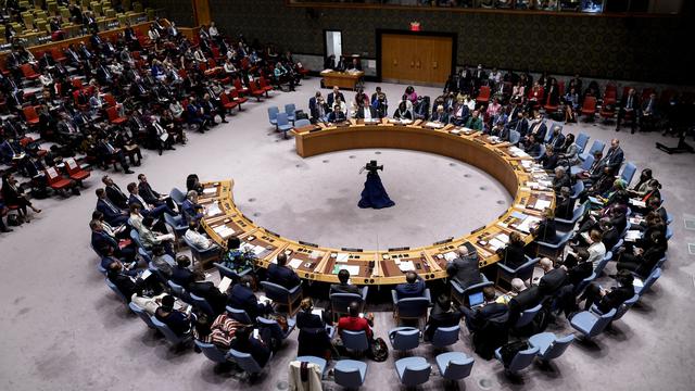 La salle du Conseil de sécurité des Nations unies à New York. [John Minchillo]
