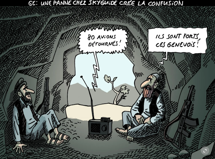 Le dessin du jour de la Tribune de Genève. [Tribune de Genève - Herrmann]