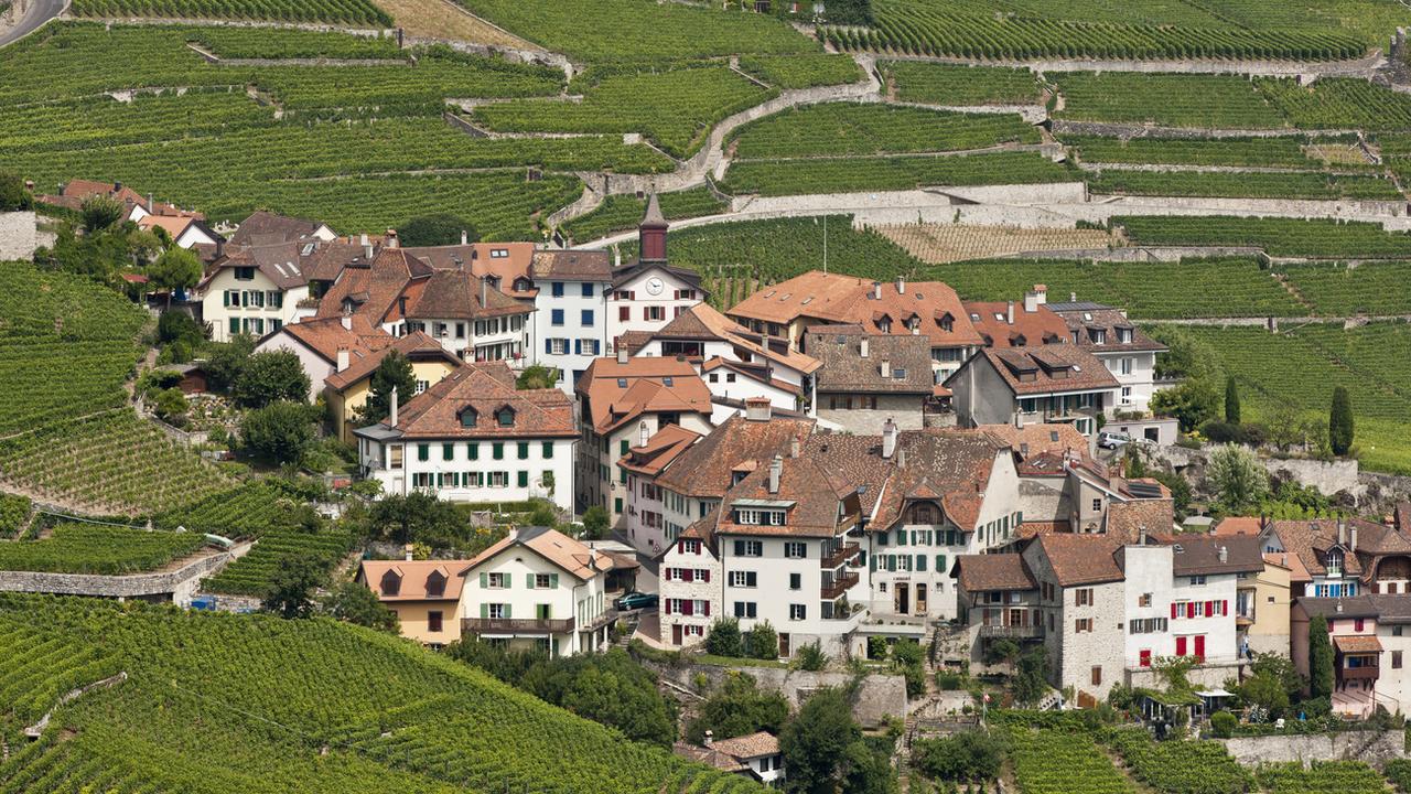 Le village de Rivaz dans le canton de Vaud est un parfait exemple de village à la campagne mais proche de grandes villes, à moins de 20 minutes de route de Montreux ou Lausanne. [Alessandro Della Bella]