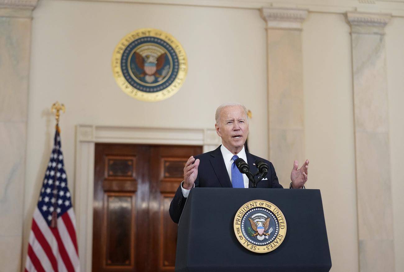 Joe Biden dénonce une "erreur tragique", résultat d'une "idéologie extrémiste". [KEYSTONE - ANDREW HARNIK]