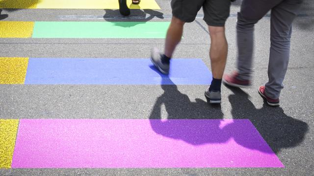 Une brochure a été éditée par la Police cantonale vaudoise pour les personnes LGBTIQ victimes de violences ou de discriminations. Le document, disponible dans les postes de police du canton, les incite à demander de l'aide. [KEYSTONE - MELANIE DUCHENE]