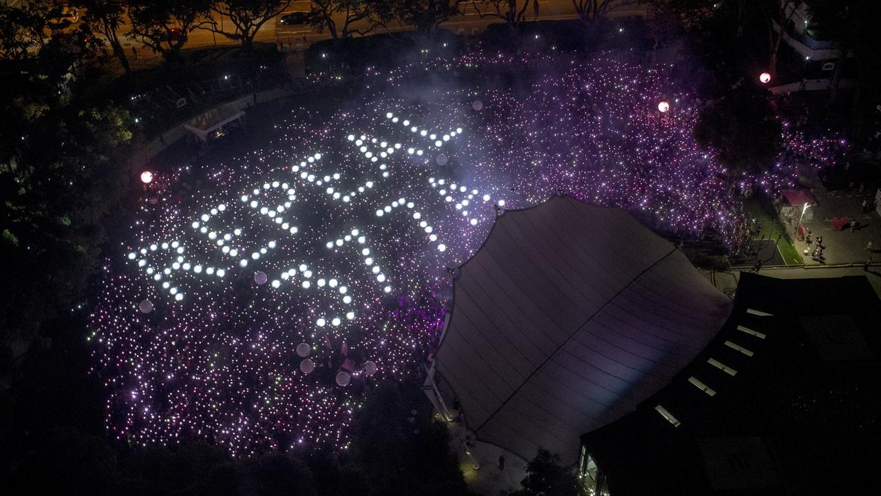 Une manifestation pour l'abrogation de la loi 377A pénalisant l'homosexualité à Singapour en juin 2019. [EPA/keystone - Wallace Woon]