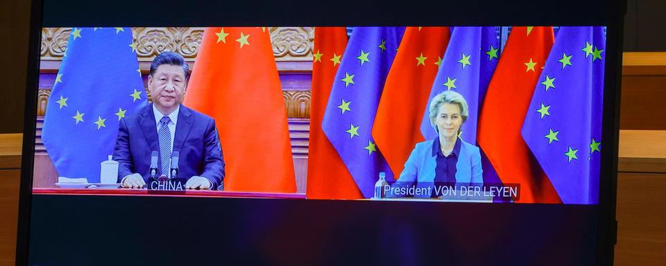 Après un sommet virtuel avec la Chine, Pékin a affirmé ne pas contourner les sanctions sur la Russie. [reuters - Olivier Matthys]