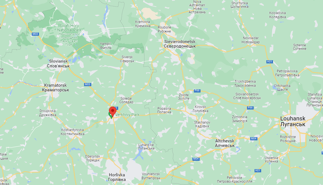 Au début de l'été, Bakhmout était censée être la prochaine ville conquise par les Russes, après Severodonetsk et Lyssytchansk, avant des offensives sur Kramatorsk et Sloviansk. [Google Map - RTS]