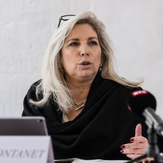 Nathalie Fontanet, conseillère d'Etat genevoise (PLR). [Keystone - Pierre Albouy]