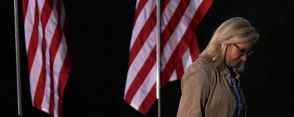 Liz Cheney s'est inclinée face à une candidate soutenue par Donald Trump lors d'une primaire républicaine dans le Wyoming. [AFP - Alex Wong/Getty Images]