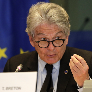 Le commissaire européen Thierry Breton. [EPA/Keystone - Olivier Hoslet]