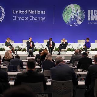 Dernière Conférence internationale pour le climat (COP21) à Glasgow, en 2021. [AP Photo - Alberto Pezzali]