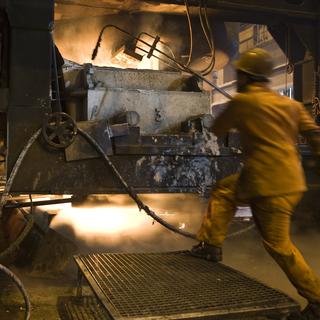 L'explosion du prix de l'énergie met en danger la production d'acier en Suisse (image d'illustration). [KEYSTONE - Gaetan Bally]