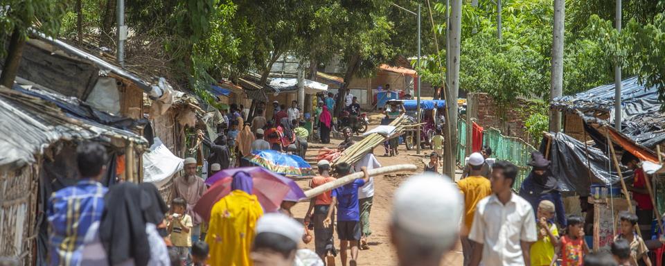 Le camp de réfugiés rohingyas de Cox Bazar, au Bangladesh. [Keystone - EPA/Monirul Alam]