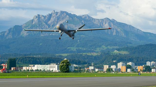 Le nouveau drone de reconnaissance de l'armée a réussi son premier vol en Suisse. [DR - Armasuisse]