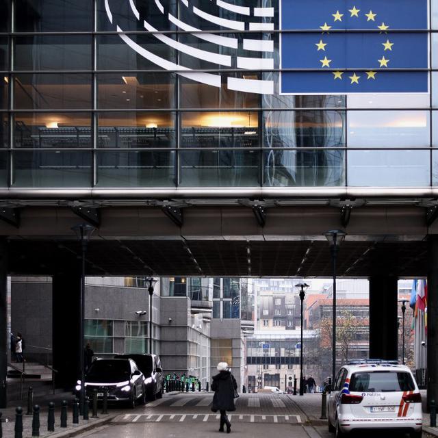 L'entrée du Parlement européen à Bruxelles. [afp - Kenzo Tribouillard]