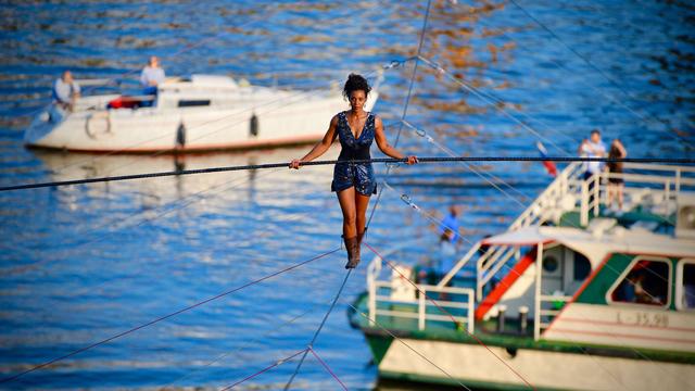 La funambule Tatiana-Mosio Bongonga. [DR - Ortmann]