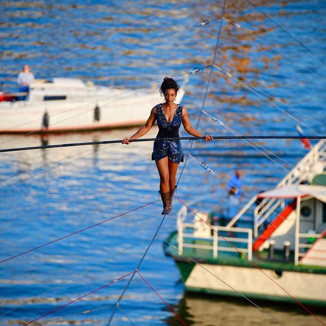 La funambule Tatiana-Mosio Bongonga. [DR - Ortmann]