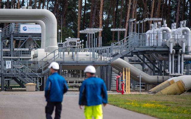 Une station de Nord Stream en Allemagne. [Keystone - Stefan Sauer]