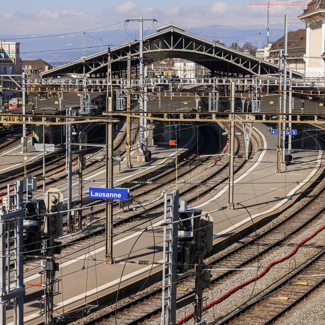 La gare de Lausanne. [KEYSTONE - VALENTIN FLAURAUD]