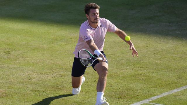 Wawrinka a dû batailler ferme face à Tiafoe. [Kirsty Wigglesworth]