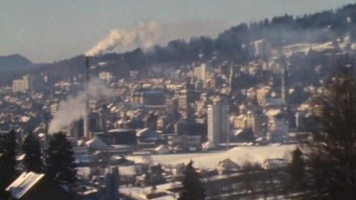 La ville de Chaux-de-Fonds en 1974. [RTS]