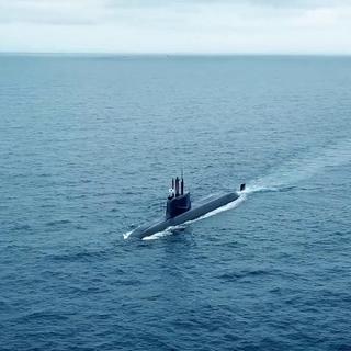 Un sous-marin capable de lancer un missile balistique testé en 2021 par la Corée du Sud. [AFP - EyePress News]