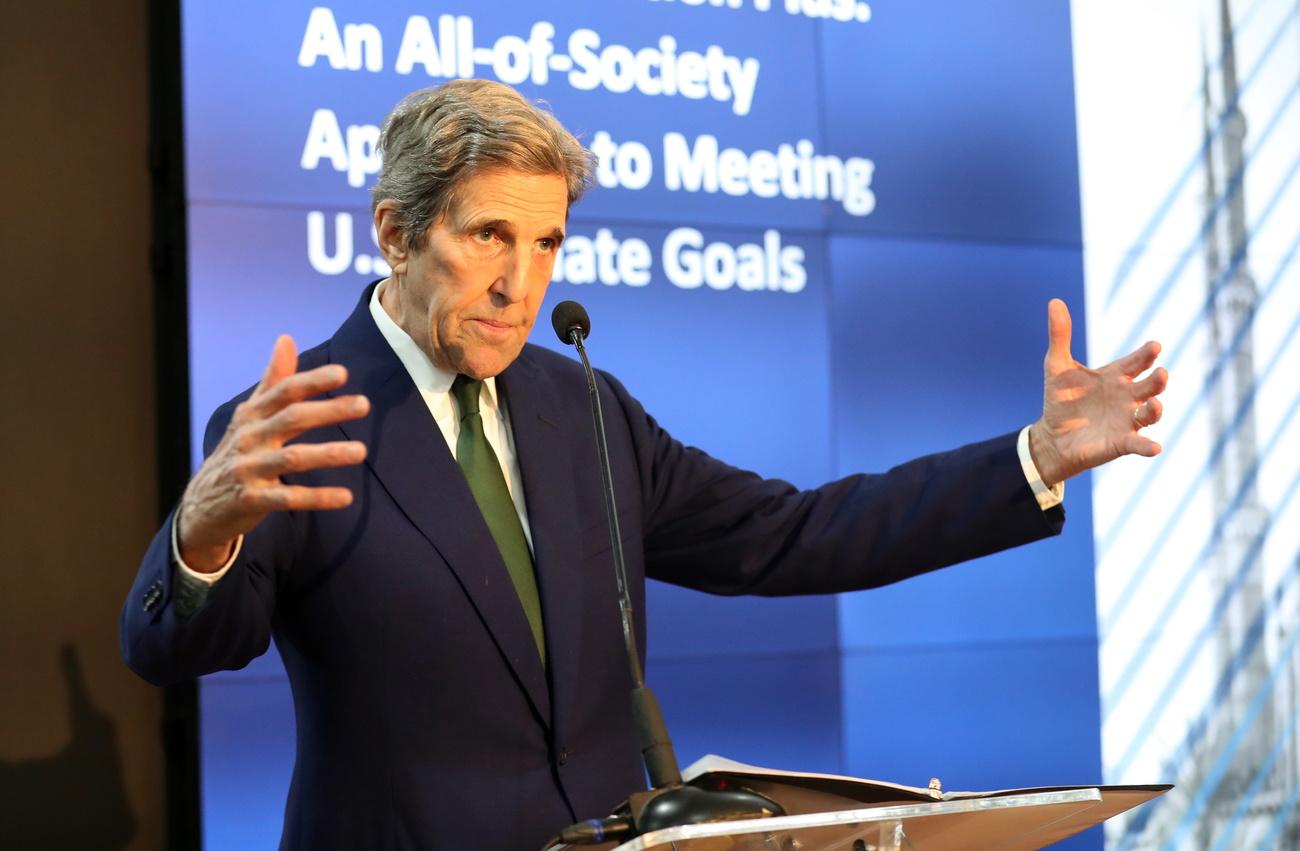 John Kerry, l'envoyé spécial du président américain Joe Biden à la COP27 à Charm el-Cheikh. [Keystone/EPA - Khaled Elfiqi]