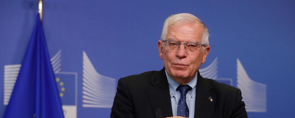 Josep Borrell a annoncé dimanche soir un troisième train de sanctions de l'Union européenne contre la Russie. [Keystone - Stéphanie Lecocq]