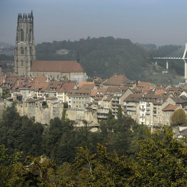 Une vue de la ville de Fribourg. [Keystone - Laurent Gillieron]