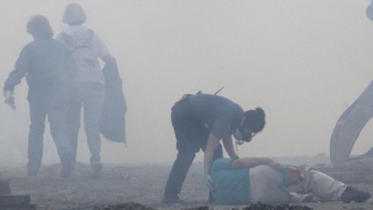 Exercice d'intervention après l'explosion d'une bombe sale à Seattle, aux Etats-Unis, en 2003 [RSS/GN/Reuters - Robert Sorbo]