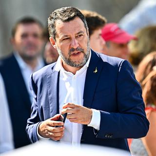 Matteo Salvini, le dirigeant du parti italien d'extrême droite de la Ligue. [Keystone]