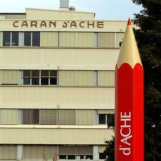 Le célèbre crayon Caran dʹAche. [Keystone - Laurent Gillieron]