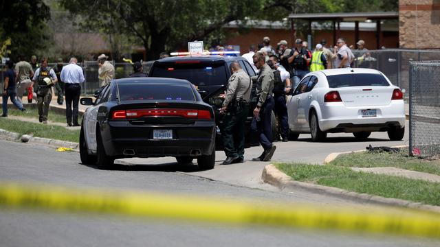 Déploiement policier après la fusillade meurtrière au Texas. [Reuters - Marco Bello]