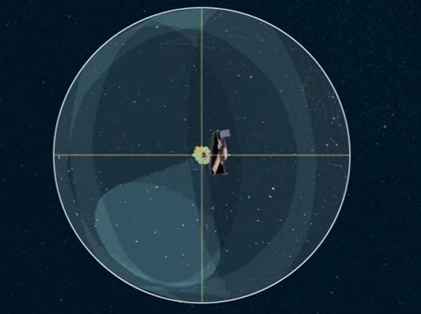 En pivotant sur lui-même, James Webb aura une vision à 360° du ciel. [Space Telescope Science Institute - Capture d'écran]